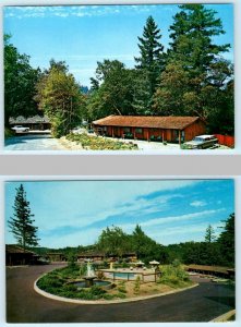 2 Postcards GARBERVILLE, California CA ~ Roadside SHERWOOD FOREST MOTEL 1960-70s