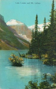 Postcard Canada Lake Louise Mt Lefroy 1929 Chateau Lake Louise Cancel 