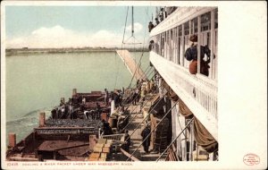 Mississippi River MS Coaling River Packet Steamer Detroit Pub c1910 Postcard