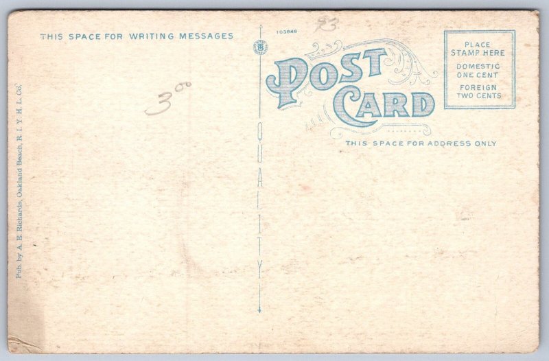 K26/ Oakland Beach Rhode Island Postcard c1910 Draw Bridge 442