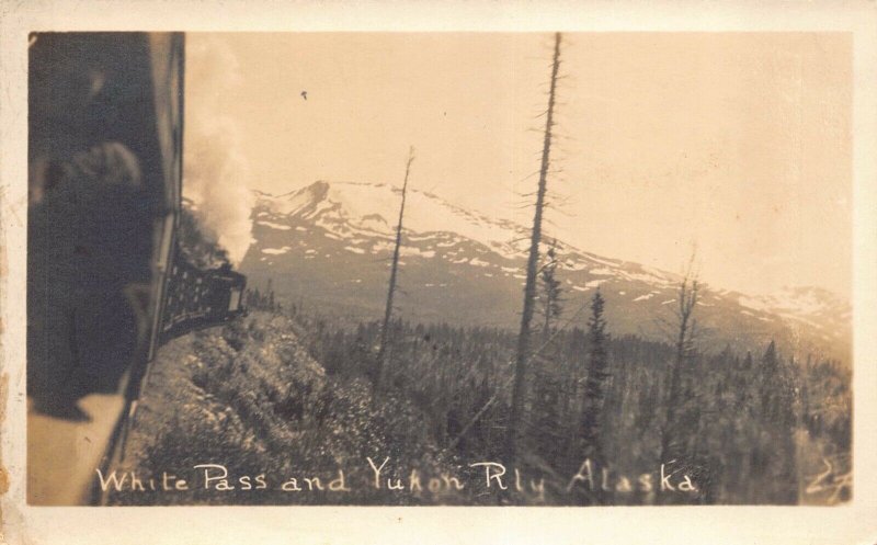 Real Photo Postcard White Pass and Yukon Railway in Alaska~131109