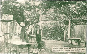 Postcard PEOPLE SCENE San Gabriel California CA AL8567