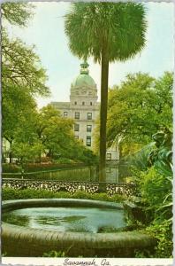 Factors Walk with City Hall in background   Savannah Georgia