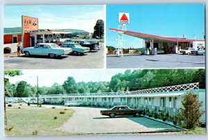 c1960 Bellows Falls Vermont Postcard Belmont Mobile Motel Rockingham Multi View