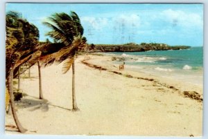 Sam Lords Beach St. Philip BARBADOS 1959 Postcard