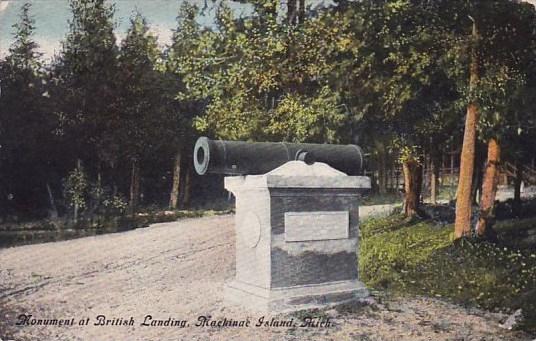 Michigan Machinac Island Monument At British Landing