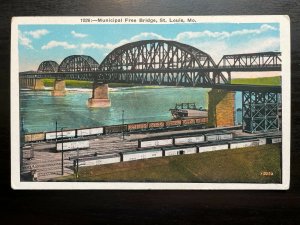 Vintage Postcard 1915-1930 Municipal Free Bridge, St. Louis, Missouri (MO)