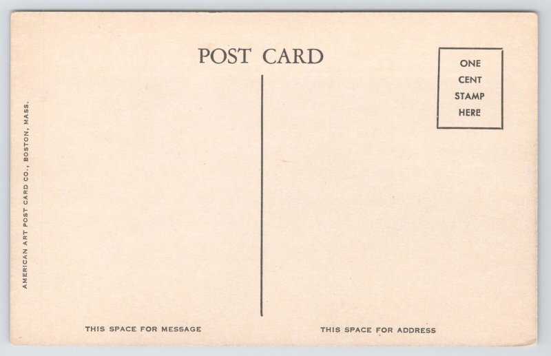 Augusta Maine~Augusta House~Hotel~Statue in Front~1930s B&W Postcard