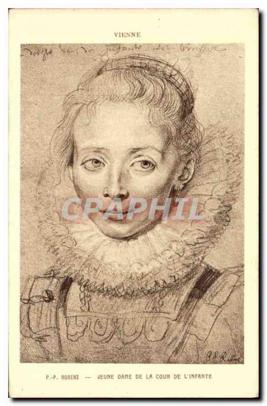 Postcard Old Vienna Rubens Young Lady from the Court of the Infanta