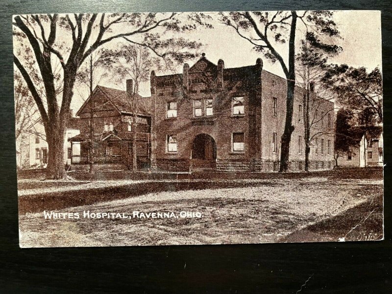 Vintage Postcard 1907-1915 Whites Hospital Ravenna Ohio