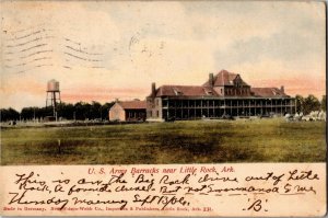 U.S. Army Barracks Near Little Rock AR c1906 Vintage Postcard F03