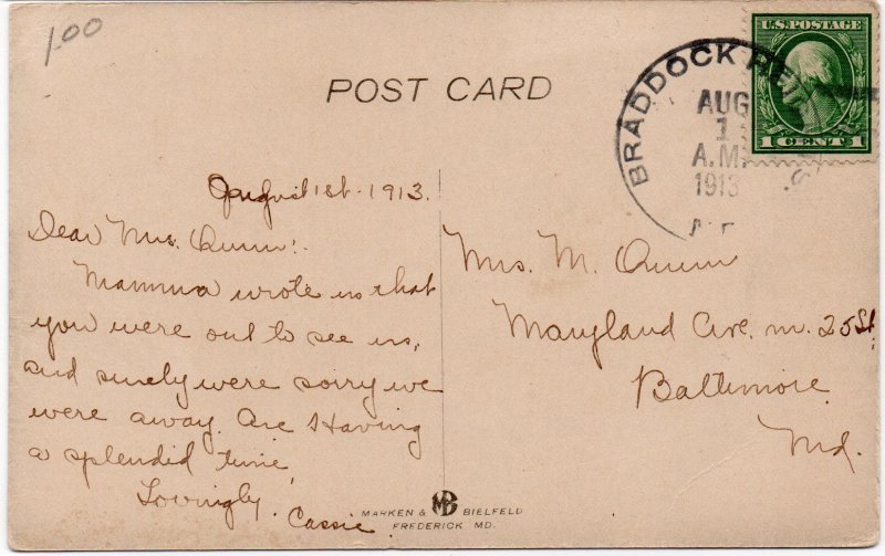 12957 Braddock Heights, Maryland 1913