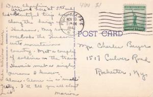 Fort Putnam at US Military Academy - West Point NY, New York - pm 1942 - Linen