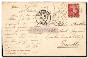 Dauphine Old Postcard The town of & # 39Oisans and large red