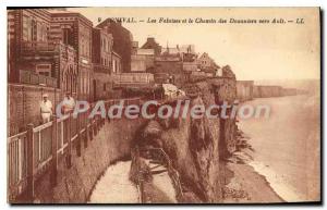 Old Postcard Onival Cliffs And The Way Of Customs Around Ault