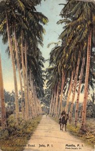 Tulai-Asturias Road, Jolo, Philippines 1916 Stamp Antique Vintage Postcard