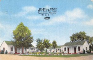 Tuscaloosa Alabama Colonial Court Vintage Postcard AA26455