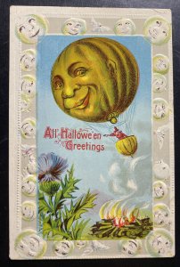 Mint USA Picture Postcard Pumpkin Halloween Greetings