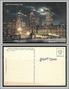 Maryland, Baltimore - Night View - [MD-061]