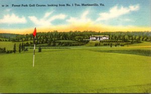 Virginia Martinsville Forest Park Golf Course Looking From No 1 Tee