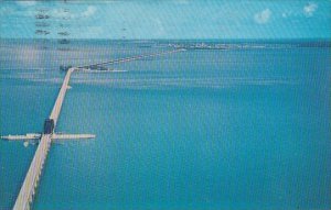 Air View Of The Famous Seven Mile Bridge On The Overseas Highway Florida 1964