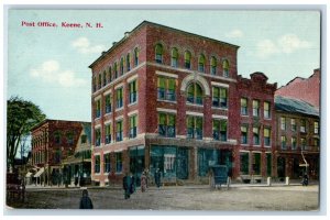 c1910 Post Office Building Exterior Keene New Hampshire Antique Vintage Postcard