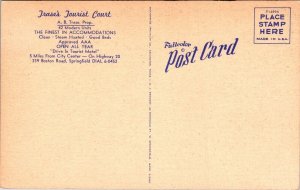 Trases Tourist Court Motel Front Side Views Finest New England Postcard Unused 
