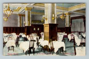 San Diego CA-California, US Grant Hotel Dining Room Vintage Postcard 