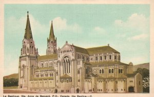 Vintage Postcard La Basilique Ste. Anne De Beaupre Lawrence River Quebec Canada