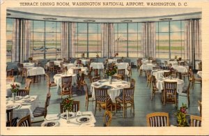 Linen Postcard Terrace Dining Room Washington National Airport Washington D.C.