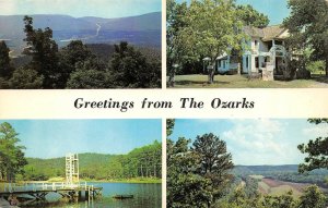 Greetings From THE OZARKS Elk Horn Tavern~Civil War Site~Bethesda Lake Postcard