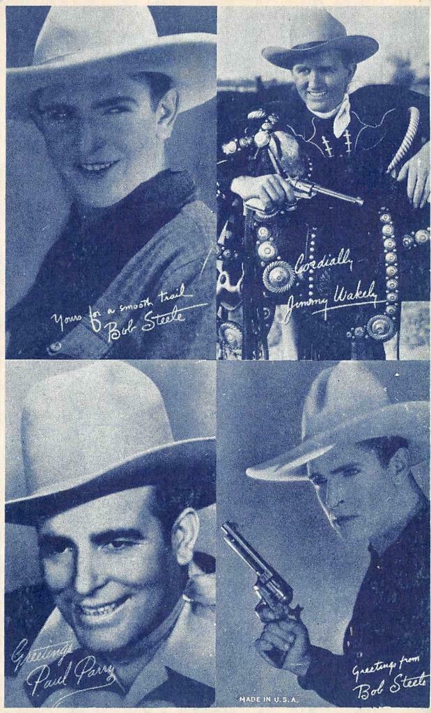 Cowboys Western Movie Stars Bob Steele Jimmy Wakely c1940s Vintage ...