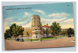 Vintage 1940's Postcard Antique Autos Homer-Phillips Hospital St. Louis Missouri