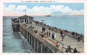 Fishing Pier, Asbury Park, New Jersey, Early Postcard, Unused