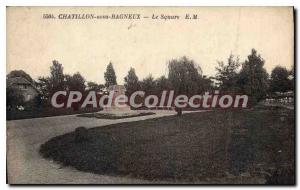 Old Postcard Chatillon in Bagneux The Square