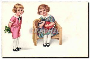 Old Postcard Fantasy Children Doll