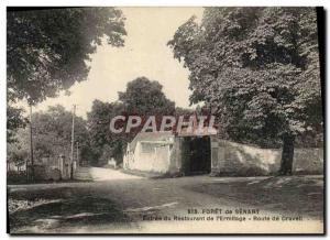 Old Postcard Foret Senart of Entree Restaurant Draveil Road