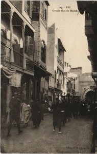 PC CPA JUDAICA, MOROCCO, FEZ, GRANDE RUE DU MELLAH, Vintage Postcard (b25365)