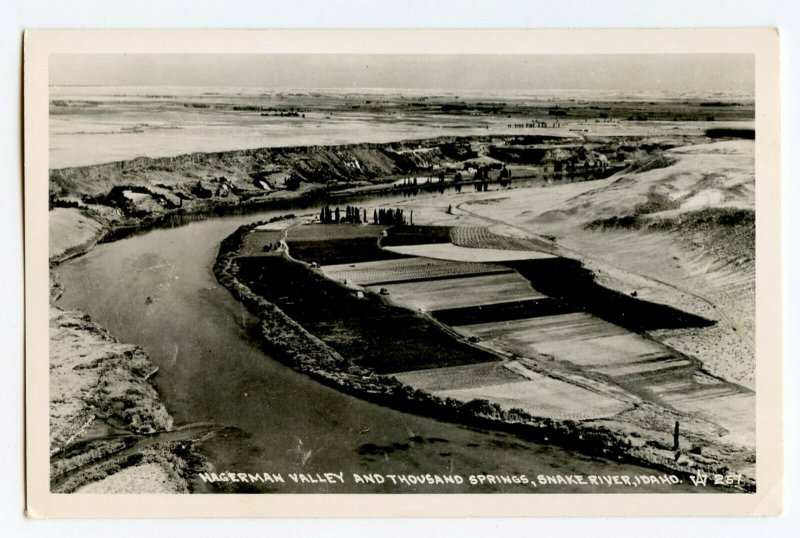 Postcard Hagerman Valley Thousand Springs Snake River ID Standard View RPPC Card 