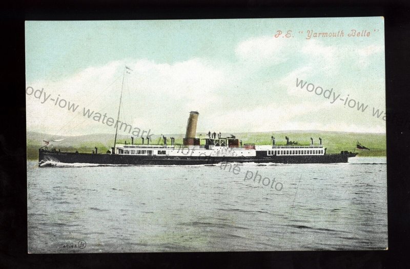 F2870 - Paddle Steamer - Yarmouth Belle - postcard