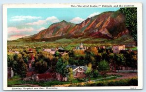 BOULDER, CO Colorado ~ Panorama of BEAUTIFUL BOULDER  & Flatirons Postcard