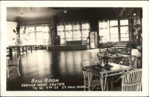 St. Paul MN Ball Room Service Men's Center - Real Photo Postcard