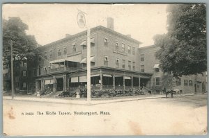 NEWBURYPORT MA WOLFE TAVERN ANTIQUE POSTCARD