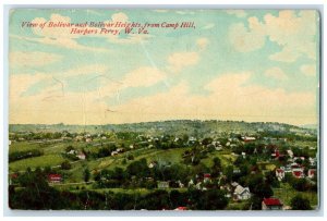 1912 View Bolivar Heights Camp Hill Harpers Ferry West Virginia Vintage Postcard 