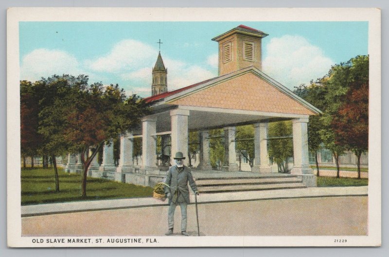 St Augustine Florida~Old Slave Market Front View Of Pavilion~Vintage Postcard 