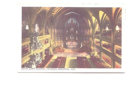 Interior Notre Dame Church, Montreal, Quebec, Used 1950