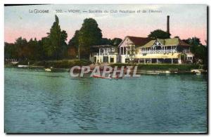 Old Postcard Vichy Societies nautical club and the & # 39aviron