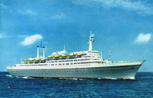 S.S. Rotterdam Passenger Ship Holland-America Line Vintage Postcard C324