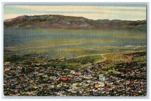 1951 Skyline Of City and Sandia Mountains Albuquerque New Mexico NM Postcard