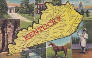 Map Of Kentucky Curteich